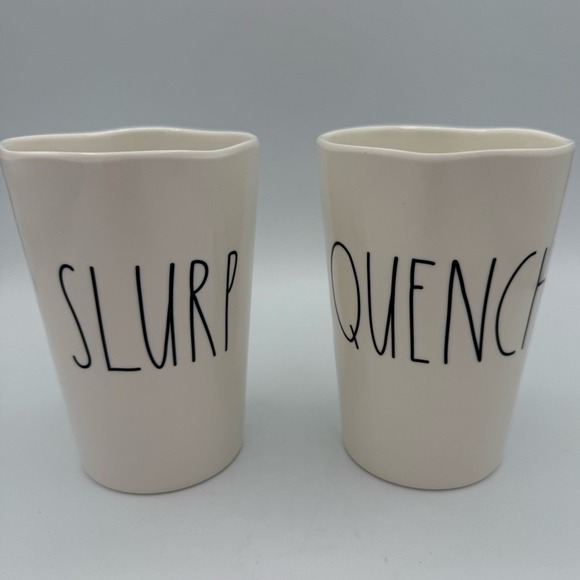 Rae Dunn Other - Rae Dunn Tumblers Slurp Quench Set of 2 Plastic Aesthetic Drinkware Minimalist